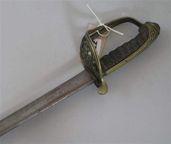 A Victorian cavalry sword